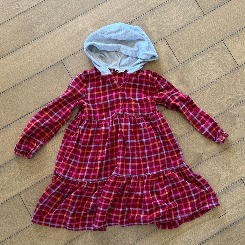 Tucker + Tate Red Plaid Hooded Dress